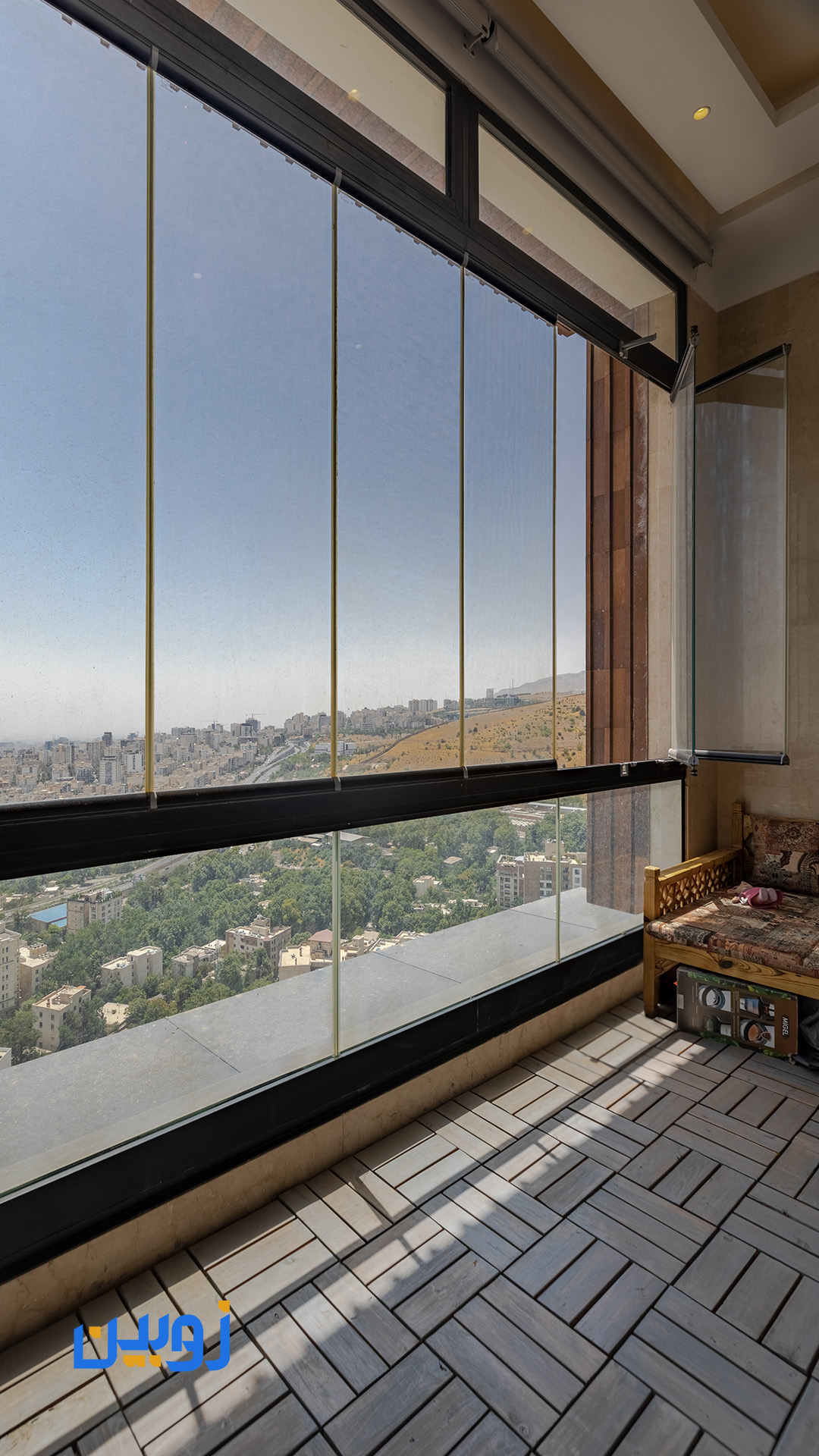 خرید پارتیشن بالکنی تاشو با بهترین قیمت پارتیشن بالکن تاشو و پارتیشن شیشه ای از زوبین شیشه