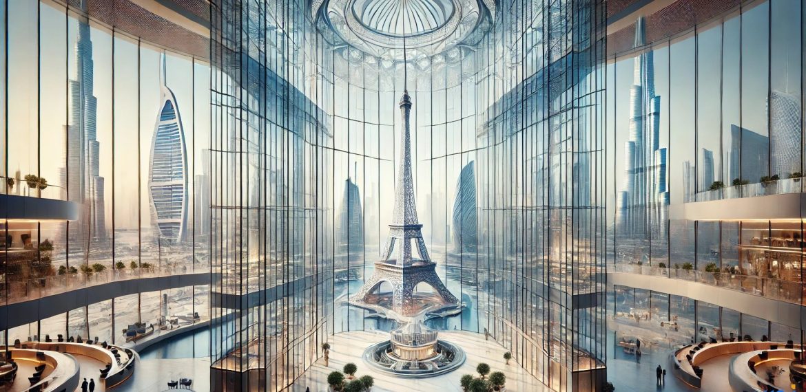 پارتیشنهای شیشهای در طراحی داخلی برج ایفل با تأکید بر شفافیت و زیبایی