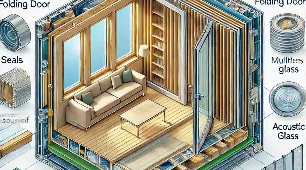 درب اسلایدینگ و درب فولدینگ با شیشه دو جداره برای درب دو جداره بالکنی