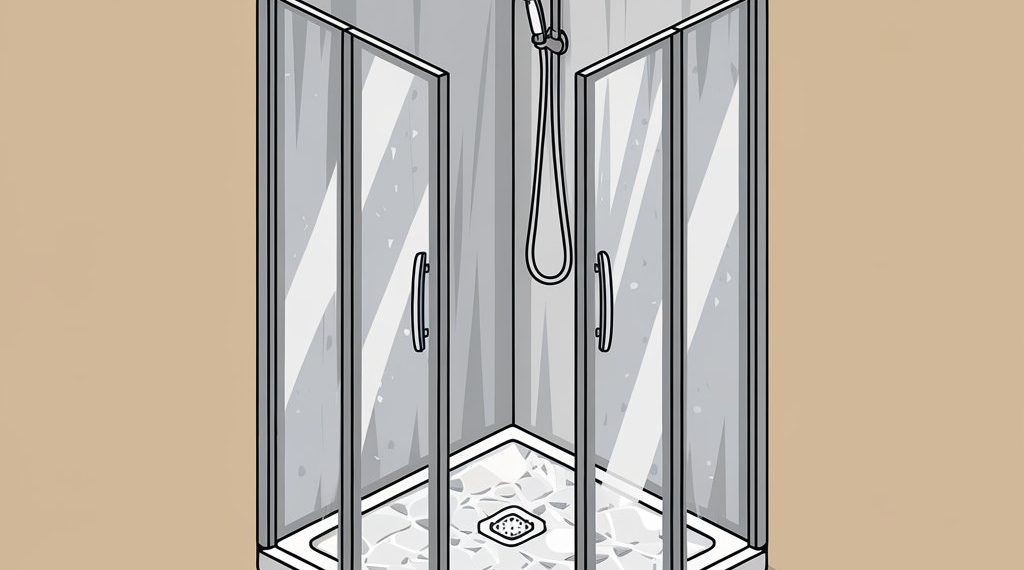 نمونه کار نصب دیوایدر شیشه ای حمام و کابین دوش؛ سفارش آنلاین کابین دوش و دوردوشی شیشه ای