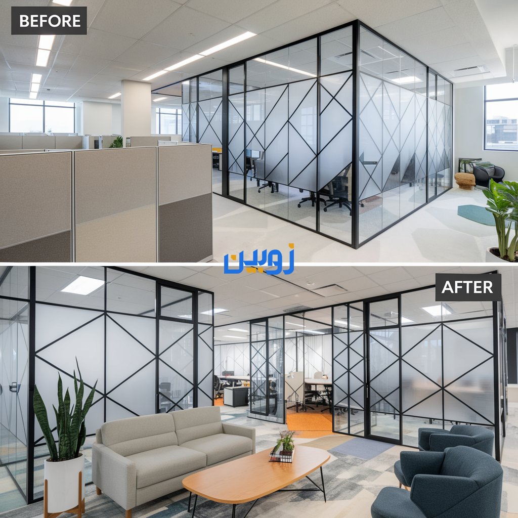 خرید پارتیشن اداری شیشه ای و طراحی پارتیشن شیشه ای در زوبین شیشه