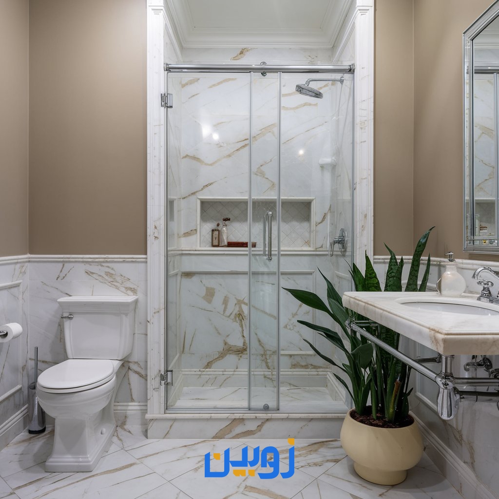 خرید کابین دوش ساده از شرکت زوبین شیشه