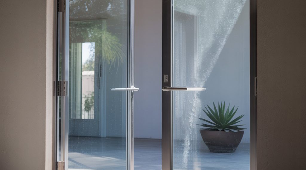 خرید درب شیشه ای لولایی از شرکت زوبین شیشه 02177690213