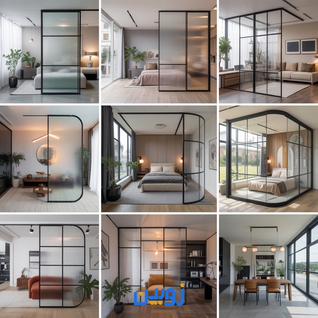مدل‌های پارتیشن شیشه ‌ای از زوبین شیشه 09122788248