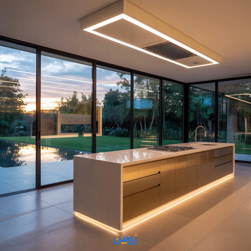 بازسازی خانه با شیشه و نورپردازی شیشه‌ ای