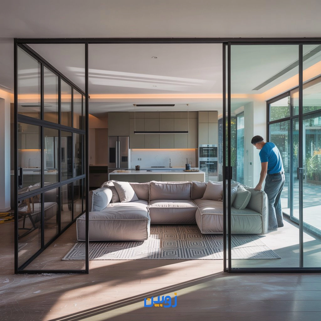 بازسازی خانه با پارتیشن شیشه ای